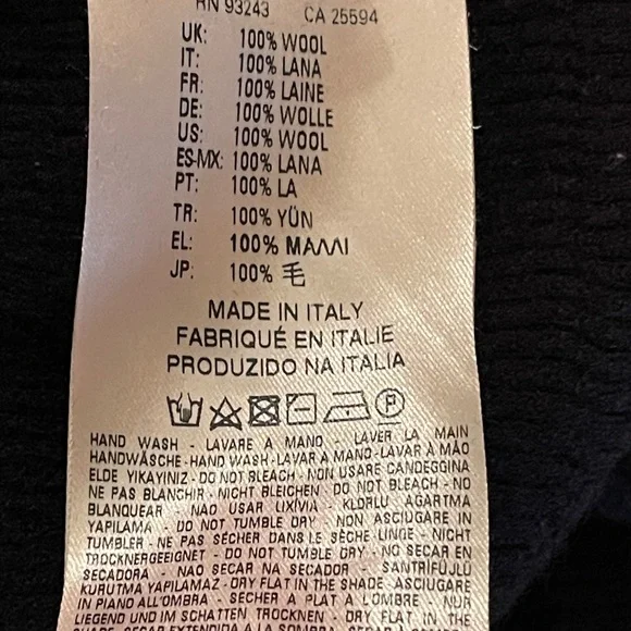 Diesel Black Gold Short Sleeve Turtleneck Navy Sweater Size Small - Picture 3 of 3